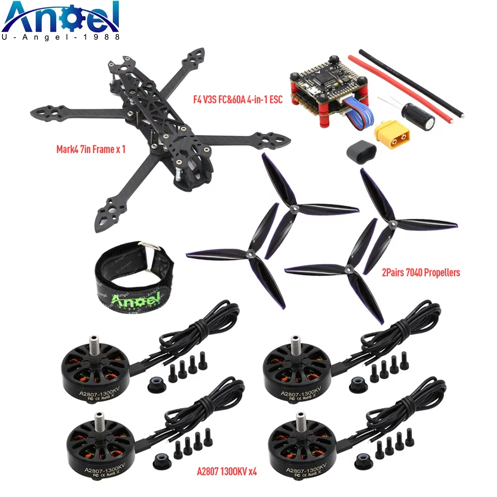 Drone Kit Build Yourself - Mark4 Mark 4 7インチ 295mm FPVフレーム＆F4