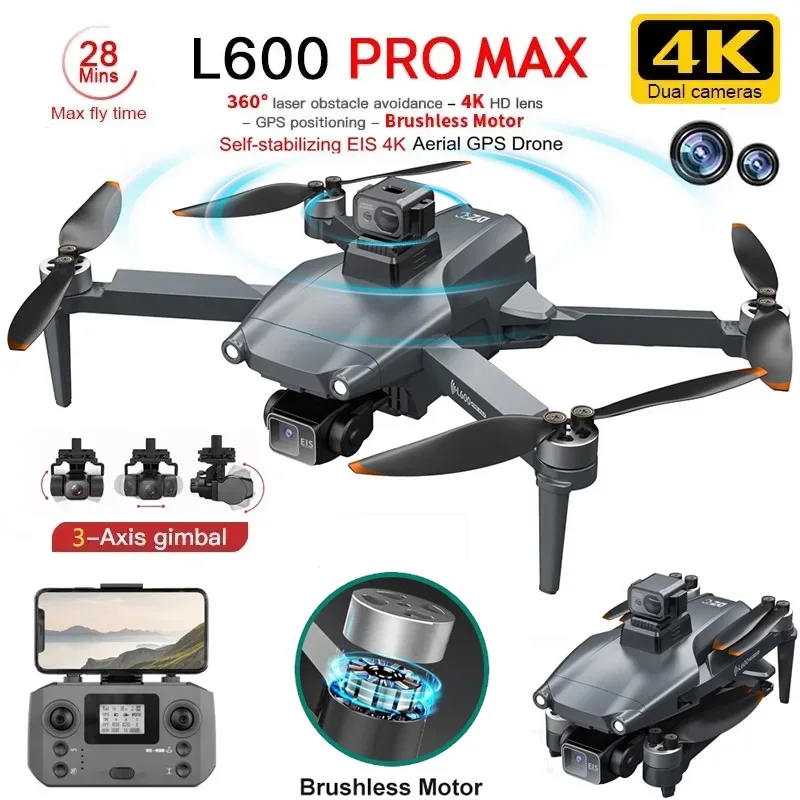 Drone Kit Professional - L600 プロマックス GPS ドローンプロフェッショナル 4K 3