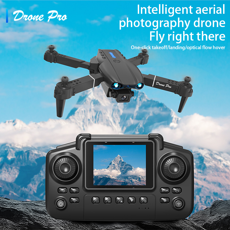 Drone Kit Professional - E99エアスクリーンコントロールドローン プロ仕様 ワイドRCドローン HD 4Kカメラ 折りたたみ式ヘリコプター航空機